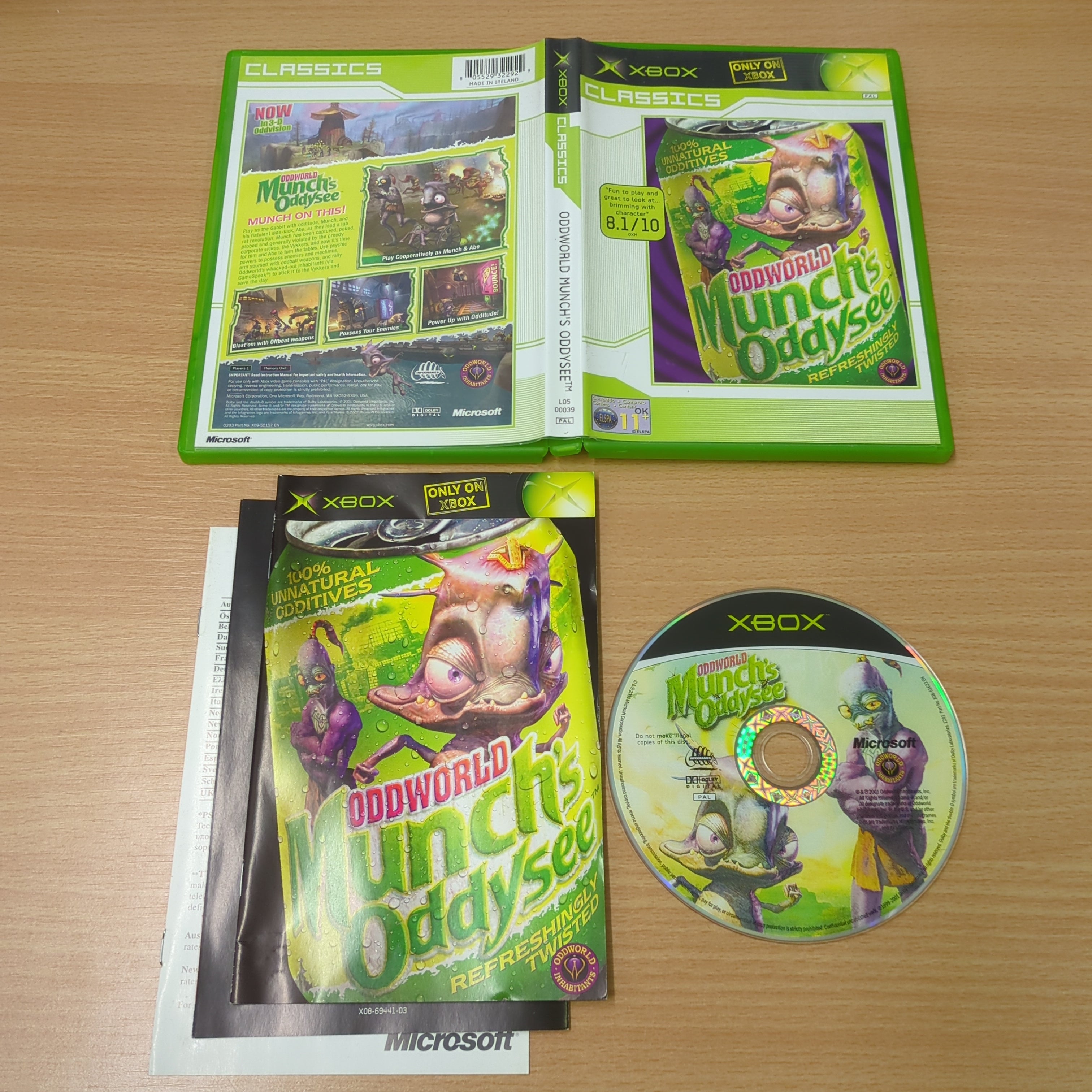 Oddworld: Munch's Oddysee (Classics) original Xbox game Oddworld: Munch's Oddysee (Classics) original Xbox game